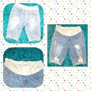 Shein Maternity Jean Shorts